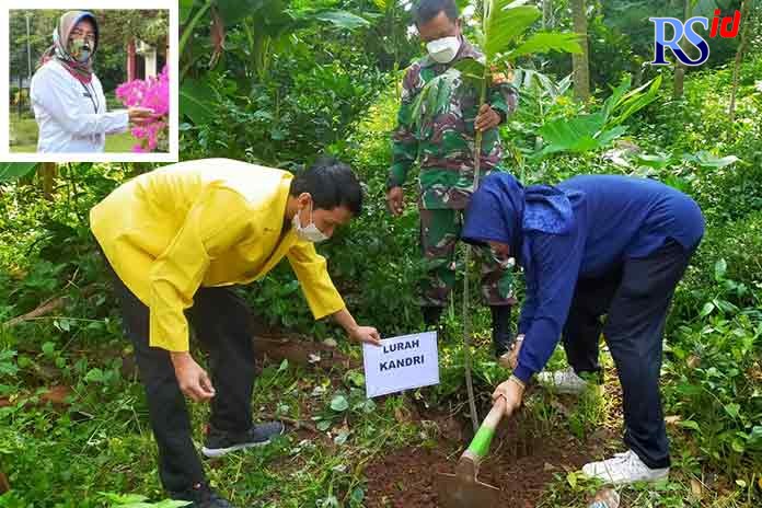Penanaman pohon sukun di Kelurahan Kandri merupakan salah satu upaya untuk menghijaukan wilayah. Komara Yuniarmi. (M HARIYANTO/JAWA POS RADAR SEMARANG)