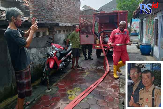 BKM Rejomulyo yang memiliki motor pemadam kebakaran dan juga digunakan untuk penyemprotan desinfektan selama pandemi. (Istimewa)