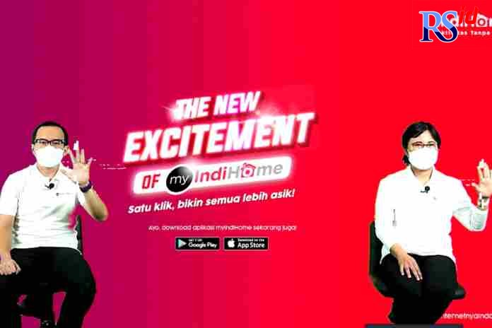 PELUNCURAN MYINDIHOME TERBARU : Direktur Consumer Service Telkom Venusiana (kanan) bersama Direktur Digital Business Telkom Muhamad Fajrin Rasyid dalam acara peluncuran myIndiHome versi terbaru secara virtual pada Rabu (1/12). (DOKUMEN HUMAS TELKOM FOR JA