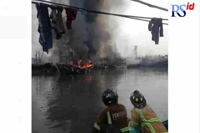 KORSLETING LISTRIK : Kapolres Tegal Kota, AKBP Rahmat Hidayat menduga, kebakaran 13 kapal di Pelabuhan Tegal pukul 04:30 pada Sabtu, 29 Januari 2022, akibat korsleting listrik yang ada di kapal. (IST)