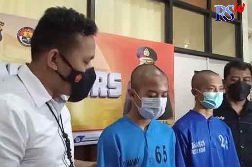 Empat dari enam begal sadis di Taman Bumiwangi Jekulo ditangkap polisi. (EKO SANTOSO/RADAR KUDUS)