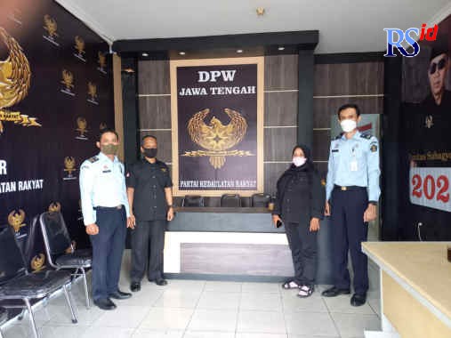 Kanwil Kemenkumham Jateng saat meninjau Partai DPW Partai Kedaulatan Rakyat Jawa Tengah belum lama ini. (Istimewa)