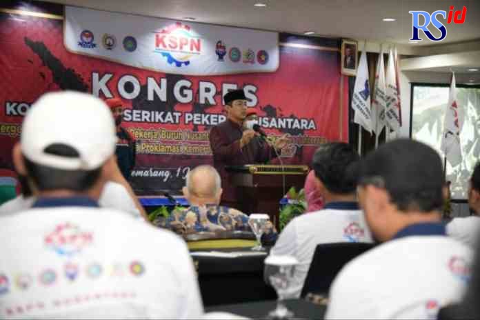 BERI DUKUNGAN: Wali Kota Semarang Hendrar Prihadi menghadiri Deklarasi KSPN Rabu (1/6) lalu. (HUMAS PEMKOT SEMARANG)