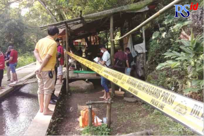 Lokasi ditemukannya korban di Kawasan Wisata Senjoyo. (MARIA NOVENA/Jawa Pos Radar Semarang)