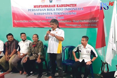 Musyawarah pemilihan ketua harian PBVSI Kabupaten Temanggung. (Istimewa)