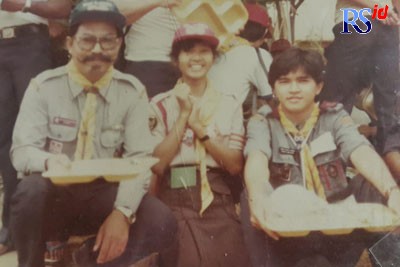 Tuning Sunarningsih, kepala BPKAD yang terpilih memimpin delegasi regu Indonesia pada Jambore Asia Pasifik di Korea Selatan pada tahun 1983. (Istimewa)