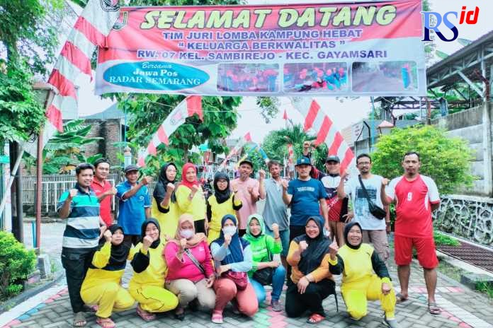 Warga RW 07 Kelurahan Sambirejo, Kecamatan Gayamsari siap menyambut tim juri yang akan hadir di Kampung keluarga Berkualitas dengan PKK Hebat. (Istimewa)