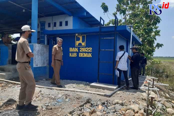 Bangunan pamsimas yang dibiayai DAK 2022 dibangun disejumlah desa di Kabupaten Demak. (Wahib Pribadi/Jawa Pos Radar Semarang)