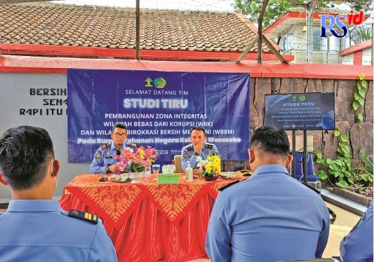 TINGKATKAN INTEGRITAS : Kunjungan Lapas Kelas IIB Cilacap untuk studi tiru di Rutan kelas IIB Wonosobo belum lama ini. (DOK RUTAN WONOSOBO)