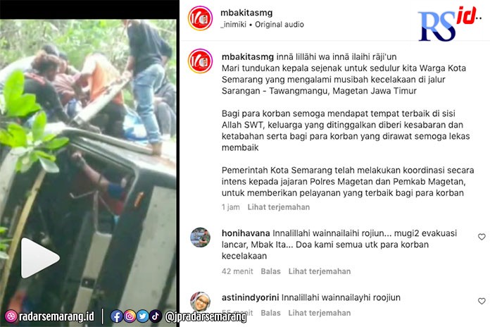 Tangkapan layar instagram @mbakitasmg