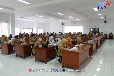 Rapat Koordinasi dan Evaluasi Kegiatan PBJ Tahun 2022 serta perencanaan kegiatan PBJ 2023 di Aula Dindikpora Kabupaten Temanggung Senin (26/12). (Istimewa)