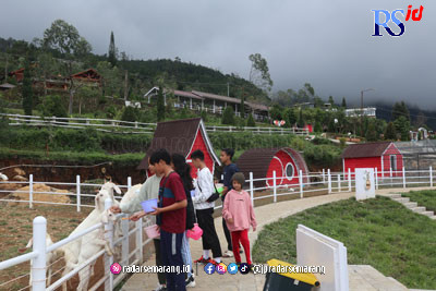 Pengunjung bisa menikmati keindahan alam di Little Ranch Sidomukti Kabupaten Semarang. (NURFAIK/JAWA POS RADAR SEMARANG)