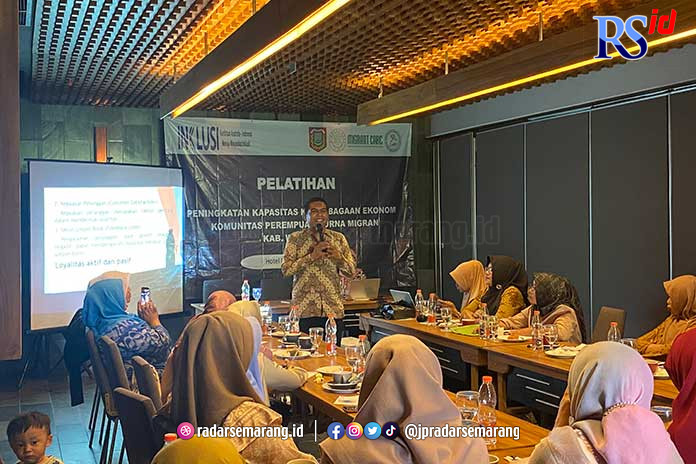 Pelatihan Peningkatan Kapasitas Kelembagaan Ekonomi bagi Komunitas Perempuan Purna Migran yang berlangsung di Hotel Dafam Kamis (25/5). (Istimewa)