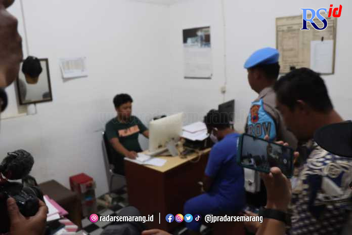 Tersangka TA dimintai keterangan di di mapolres setempat Jumat (9/6). (Istimewa)