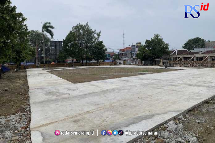 Kondisi RTH Kaliwungu yang akan memasuki tahap ketiga pembangunan.