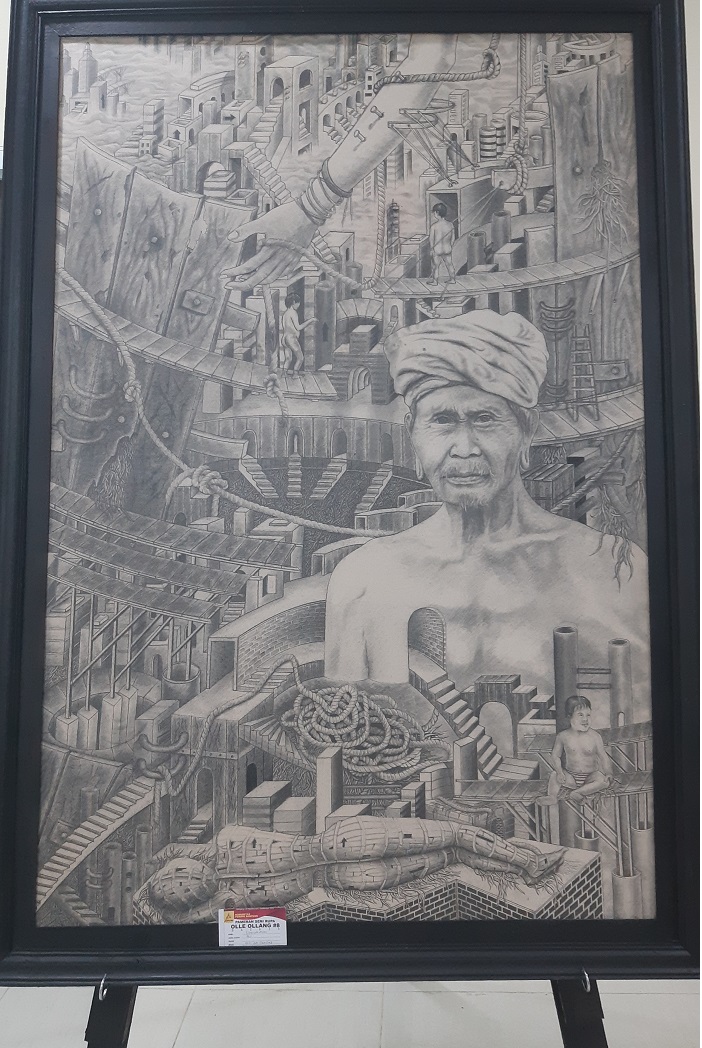 Lukisan judul &rdquo;Ibu&rdquo; karya Doerahman. (HIDAYAT RAHARJA UNTUK JPRM)