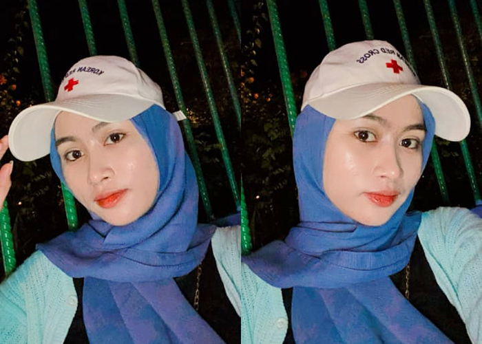 Topi dengan hijab.