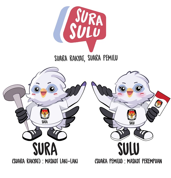 Sura-Sulu, maskot pemilu serentak 2024. (kpu.go.id)