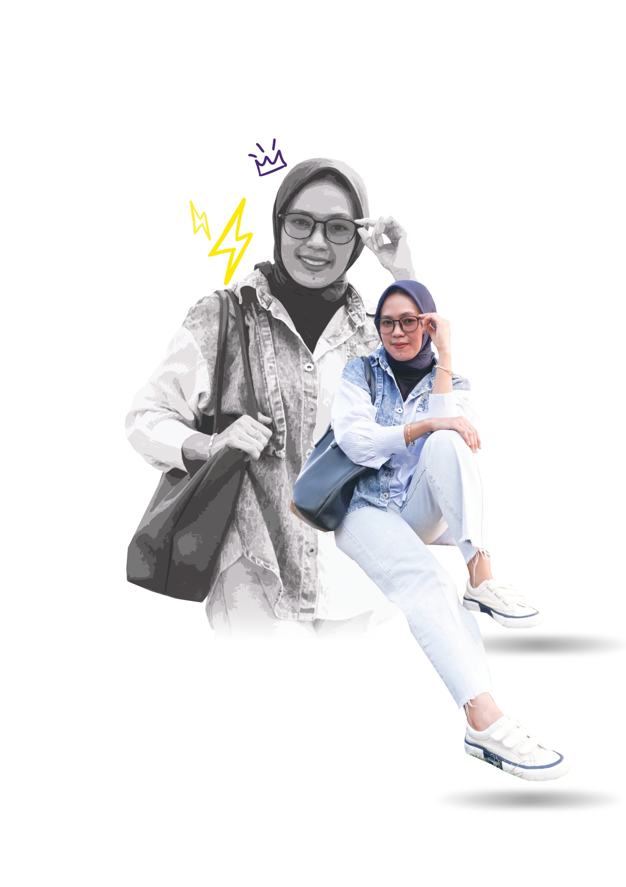 STYLISH: Evi Tamala menggunakan kacamata dengan lensa fotokromik. (MOH. IQBAL AFGANI/JPRM)