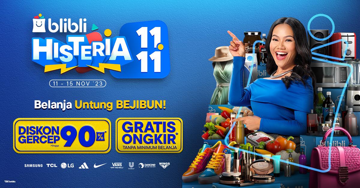 HARBOLNAS: Blibli Histeria 11/11 gratis ongkir.
