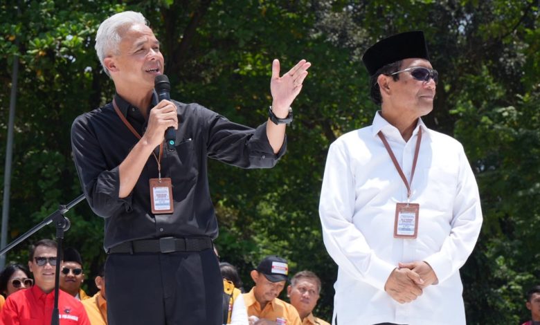 Pasangan Calon Presiden dan Wakil presiden Indonesia Indonesia nomor urut 3 Ganjar Pranowo dan Mahfud MD