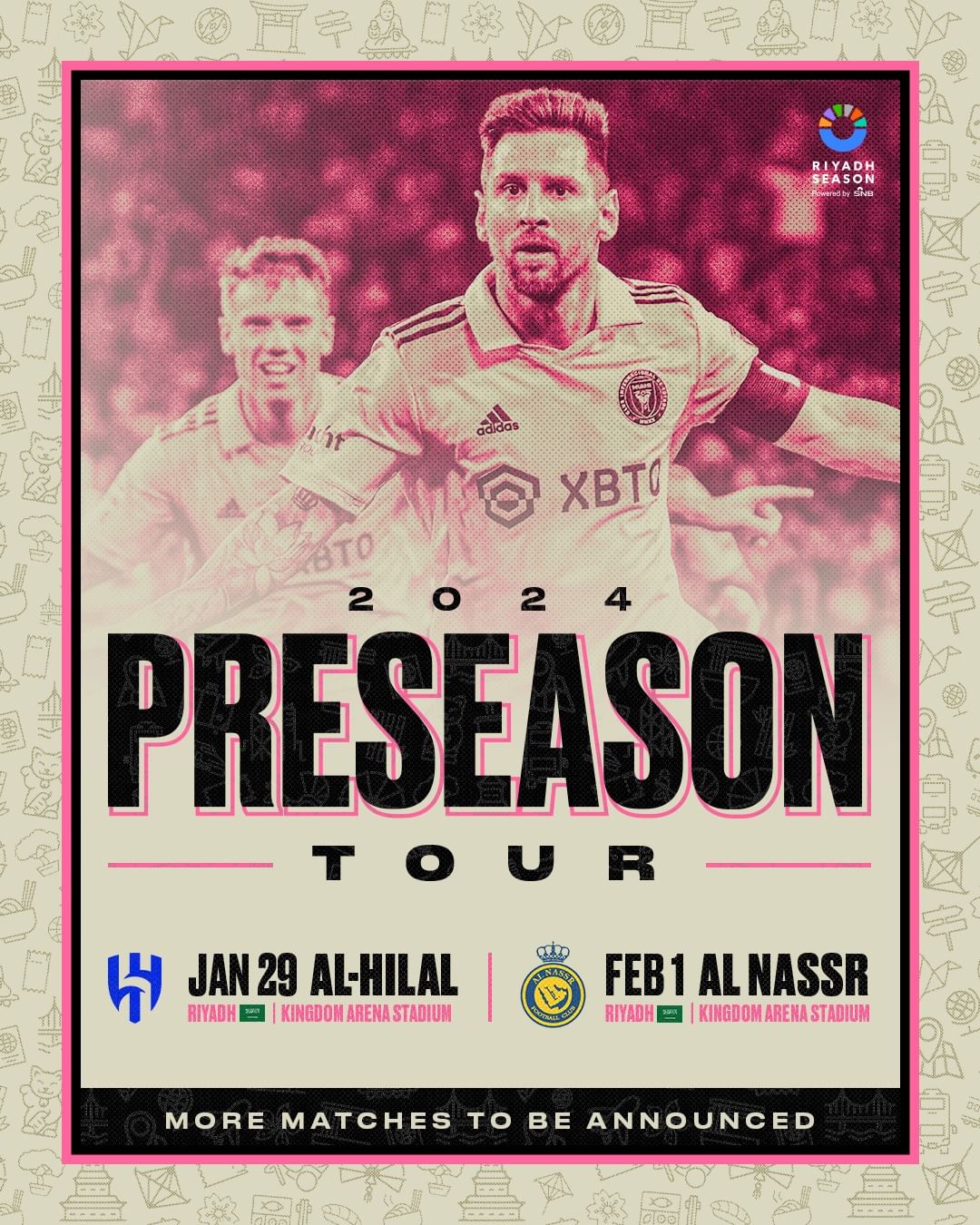 BAKAL KETEMU: Lionel Messi akan bertemu dengan Cristiano Ronaldo dalam laga Pre Season Tour 2024 Inter Miami. (IG: @intermiamicf)