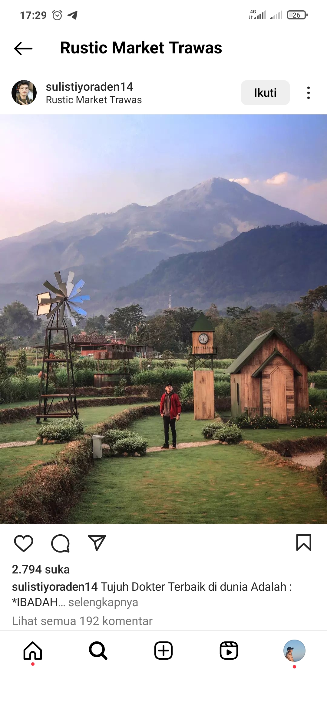 Nuansa indah salah satu Wisata di Tawas Mojokerto, Rustic Market Trawas.
