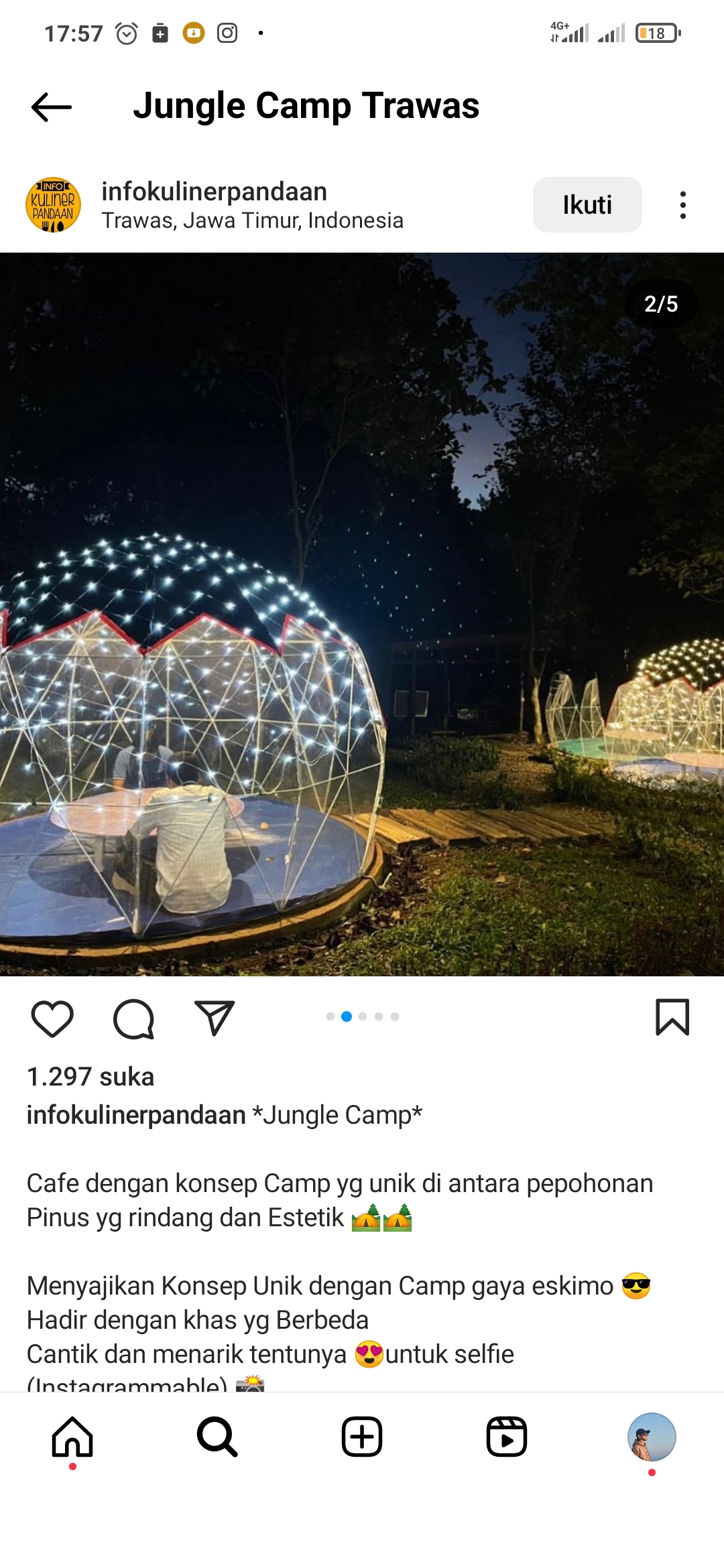 Suasana Jungle Camp Trawas.