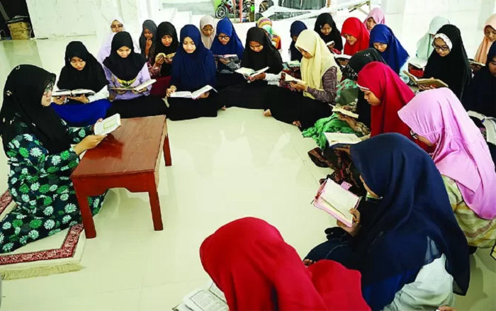 Ilustrasi siswa mengaji