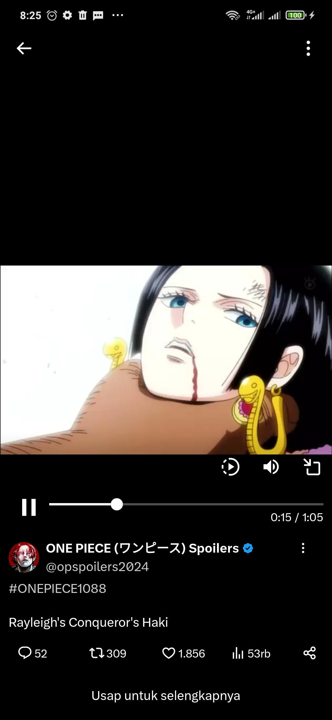 Boa Hancock hampir dikalahkan oleh Blackbeard