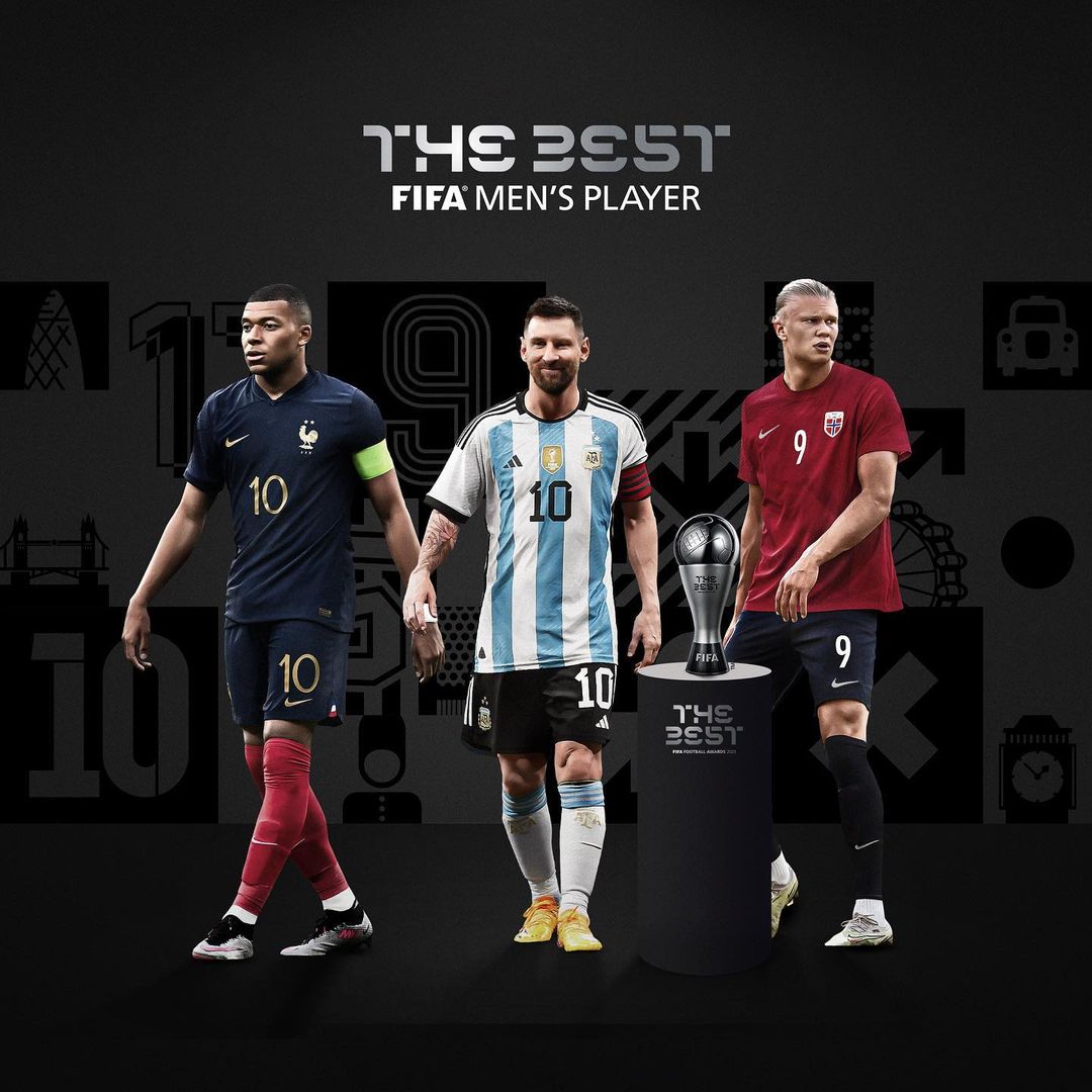 PENGHARGAAN: Tiga teratas akan bersaing menjadi yang terbaik dalam The Best FIFA 2023. (IG: @fifa)