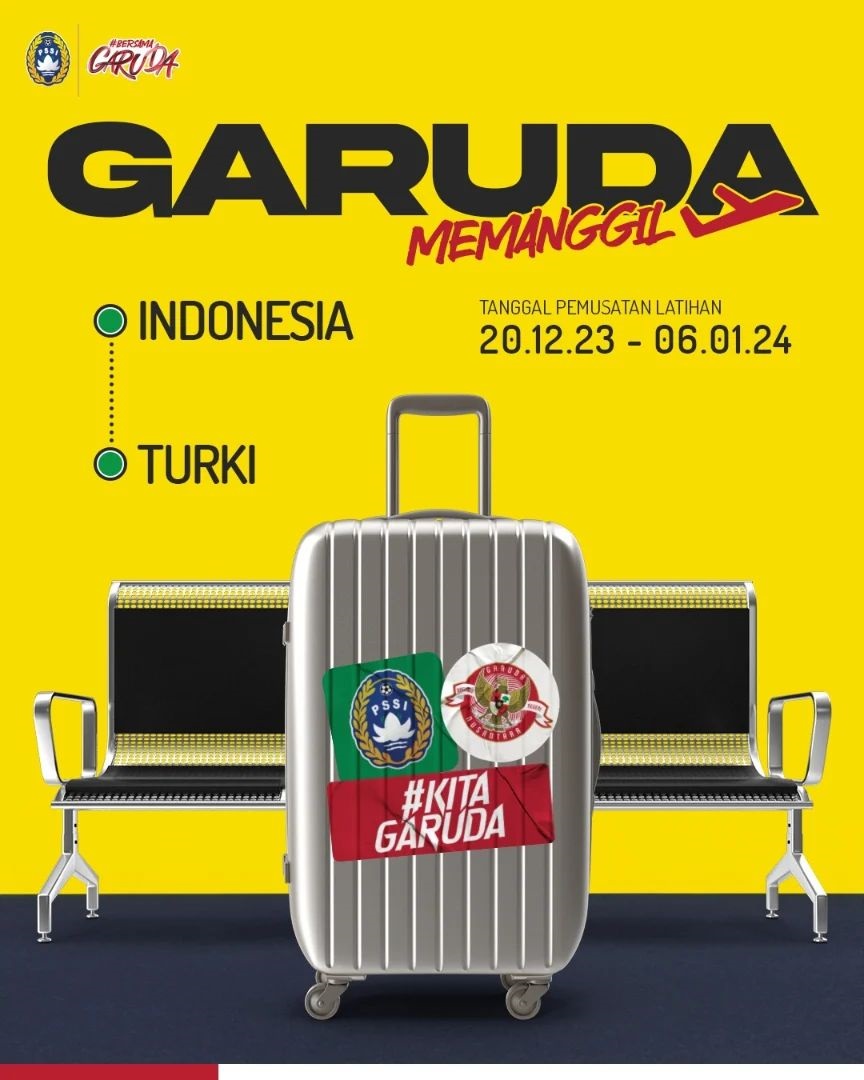 GARUDA MEMANGGIL: Beberapa pemain telah dipanggil oleh pelatih Shin tae-Yong guna melakukan pemusatan latihan di Turki. (IG: @timnas.indonesia)