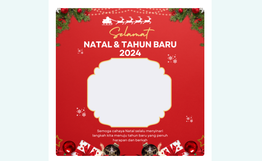 Twibbon Hari Natal 2023 dan Tahun Baru 2024