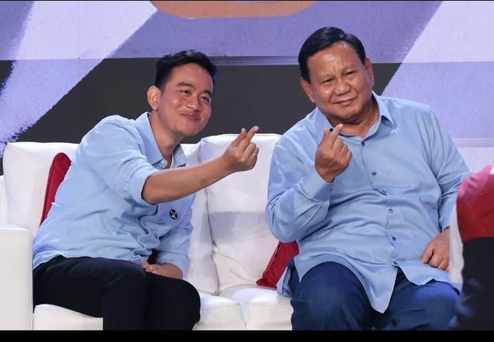 SARANGHEO: Pasangan capres cawapres Prabowo Subianto dan Gibran Rakabuming Raka.