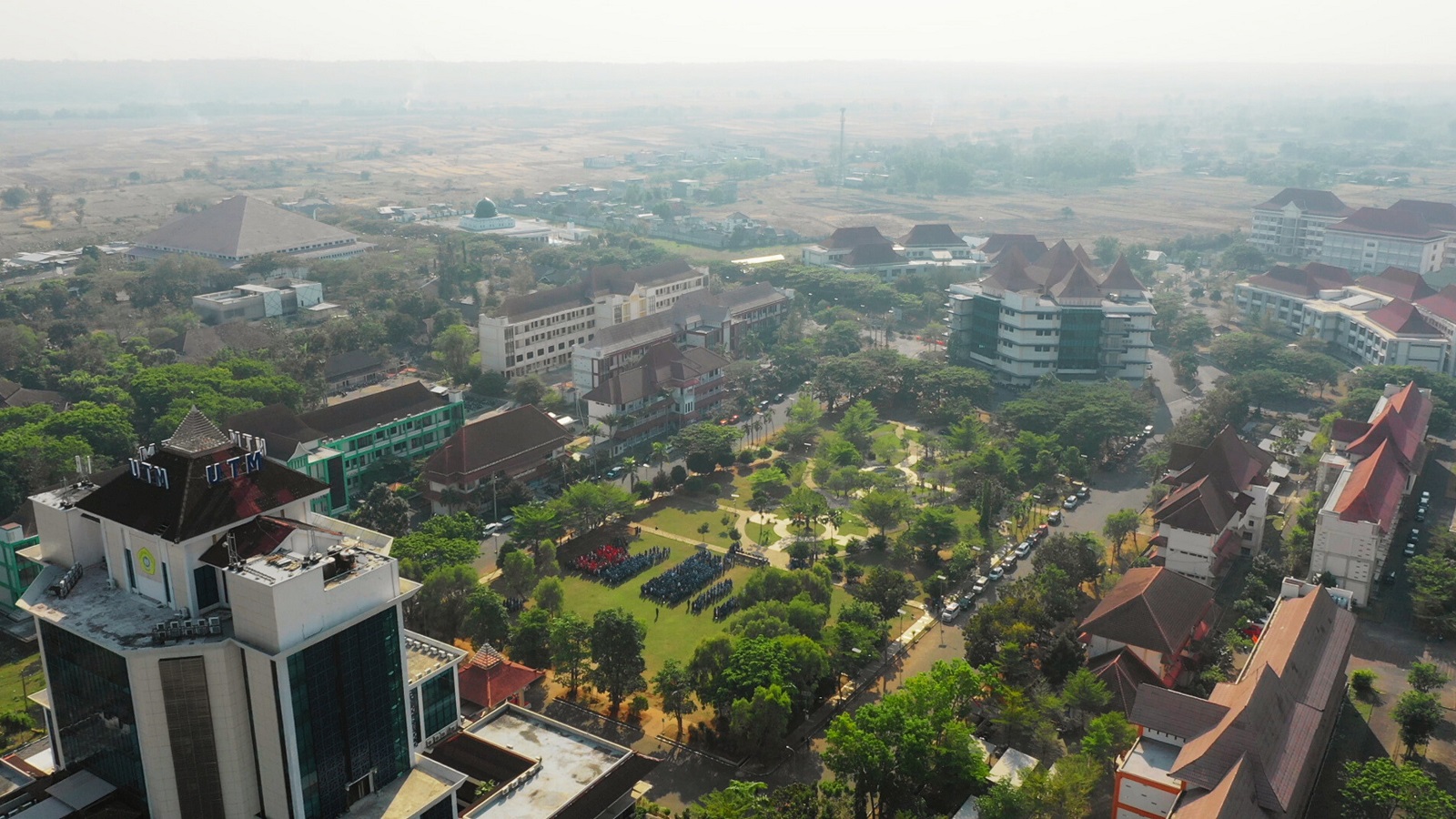 MEGAH: Kampus Universitas Trunojoyo Madura tampak dari atas. (UTM UNTUK JPRM)