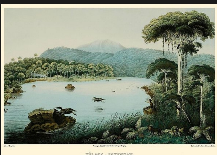 Lukisan situ Patengan oleh Franz Wilhelm Junghuhn pada 1856