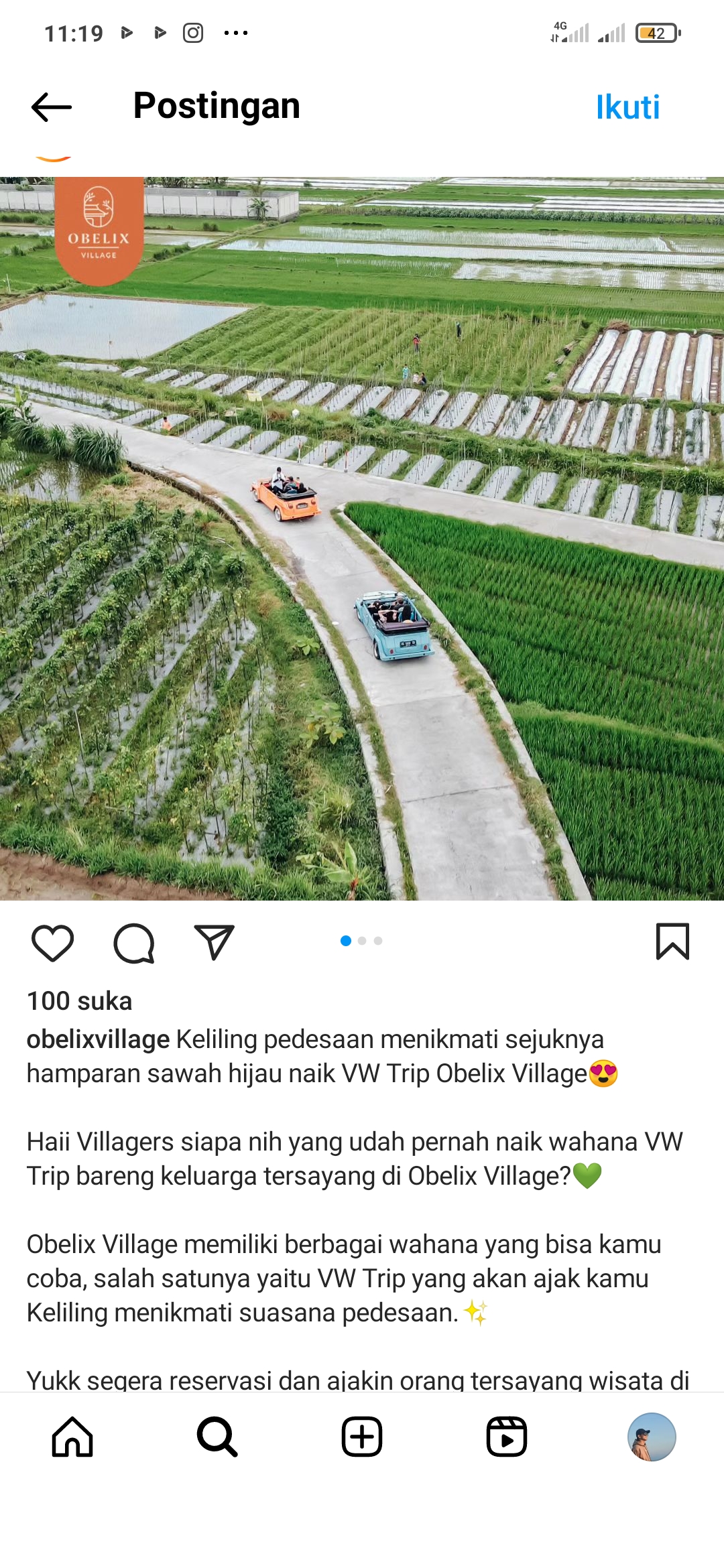 Pengunjung trip di wisata Obelix Village Yogjakarta
