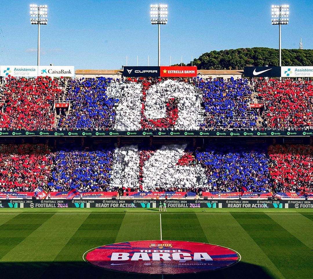 KOREO: Cules memenuhi stadion saat FC Barcelona berlaga di kandang. (IG: @fcbarcelona)