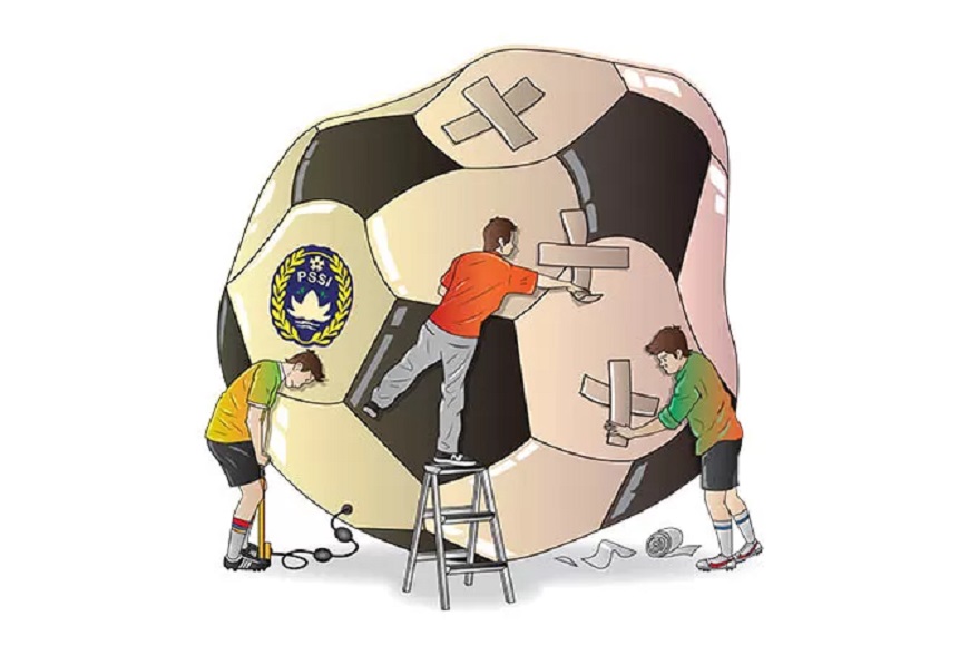 Askab PSSI Bangkalan serius ingin memajukan sepak bola Kota Salak. (Radar Bromo)