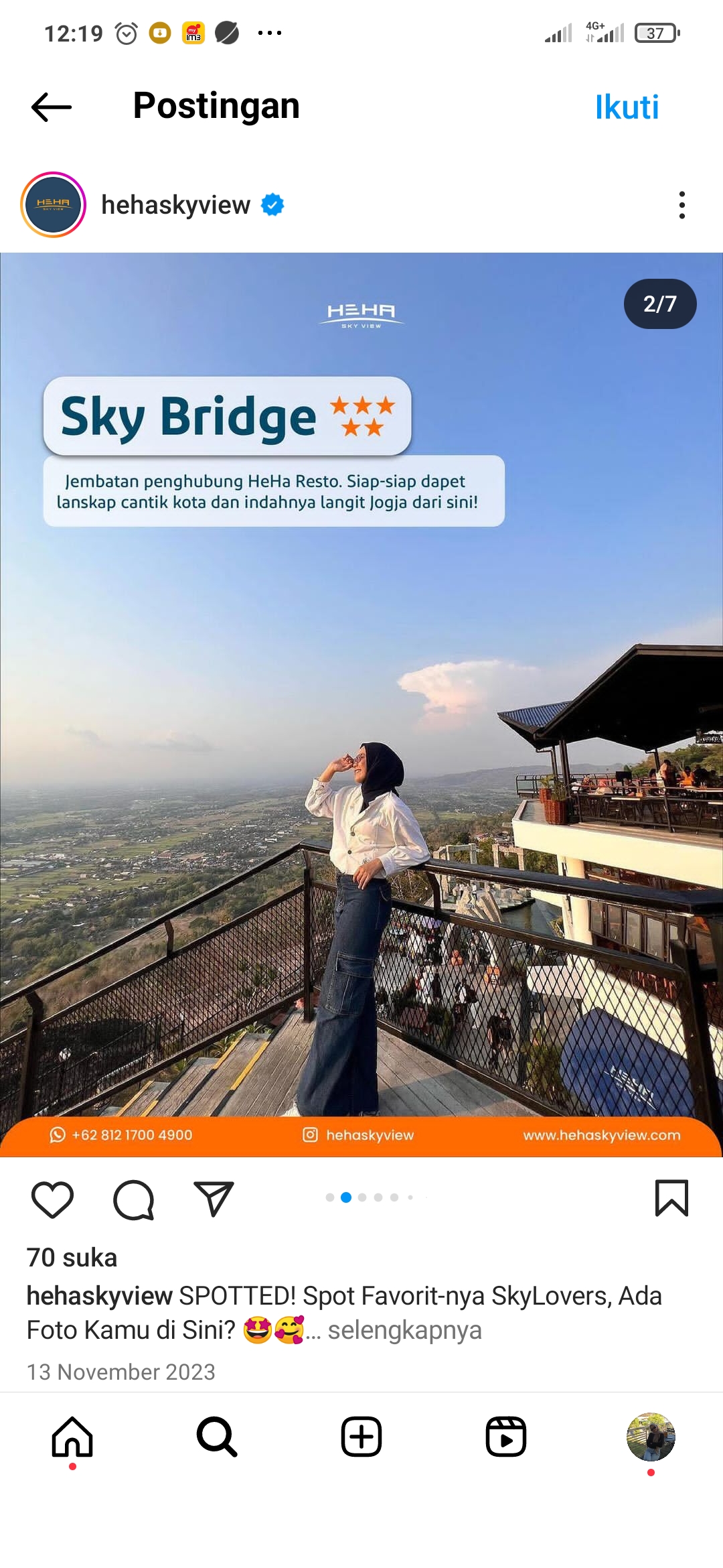 Pemandangan indah Heha Sky dengan berbagai daya tariknya