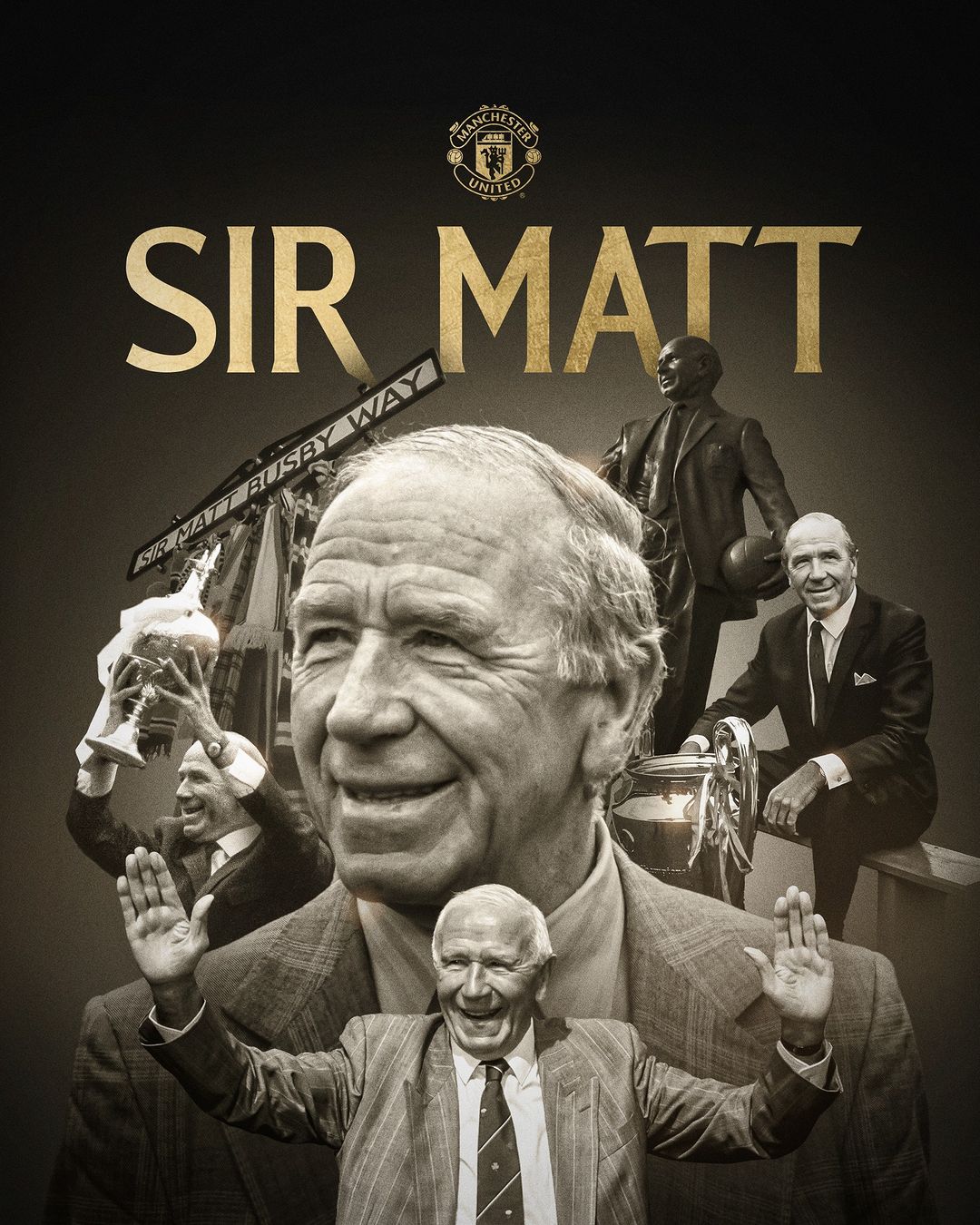 LEGENDA: Pelatih legendaris Manchester United Sir Matt Busby. (IG: @manchesterunited)