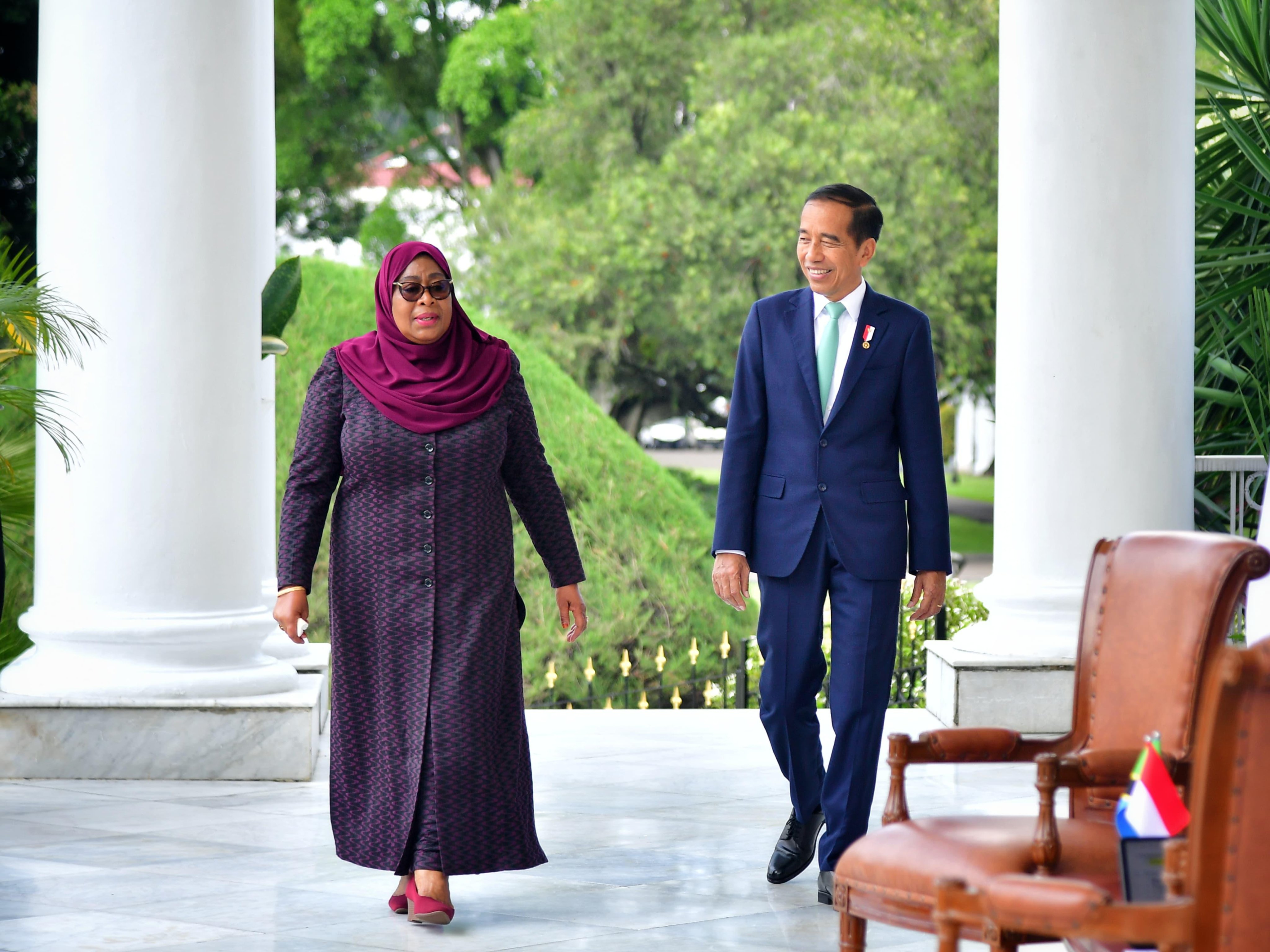 Presiden Indonesia, Joko Widodo dan Presiden Tanzania saat di Istana Bogor.