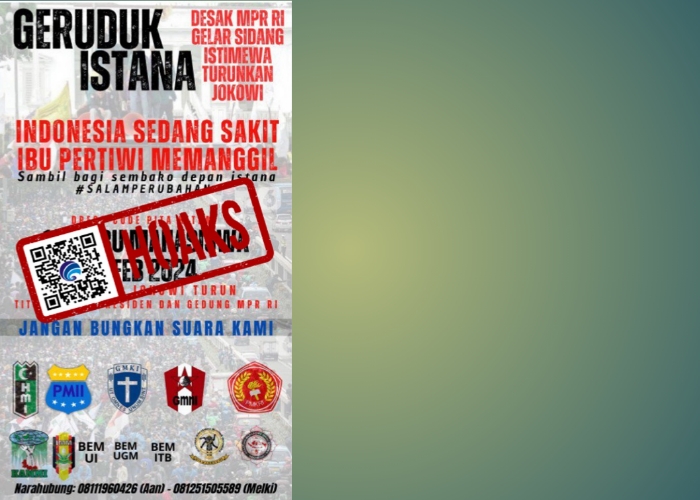 Pamflet Geruduk Istana ternyata Hoax