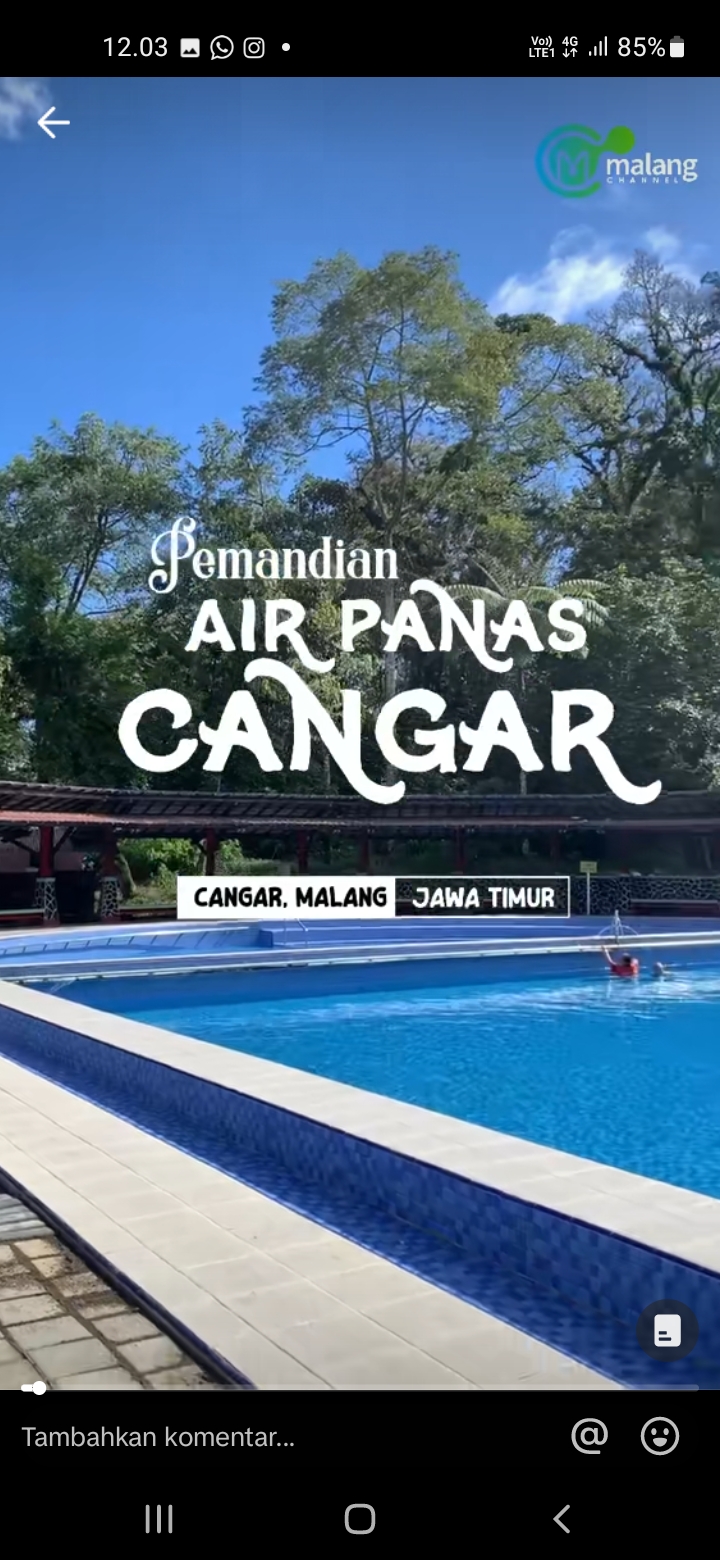 Wisata Pemandian Air Panas Cangar, Batu Malang.