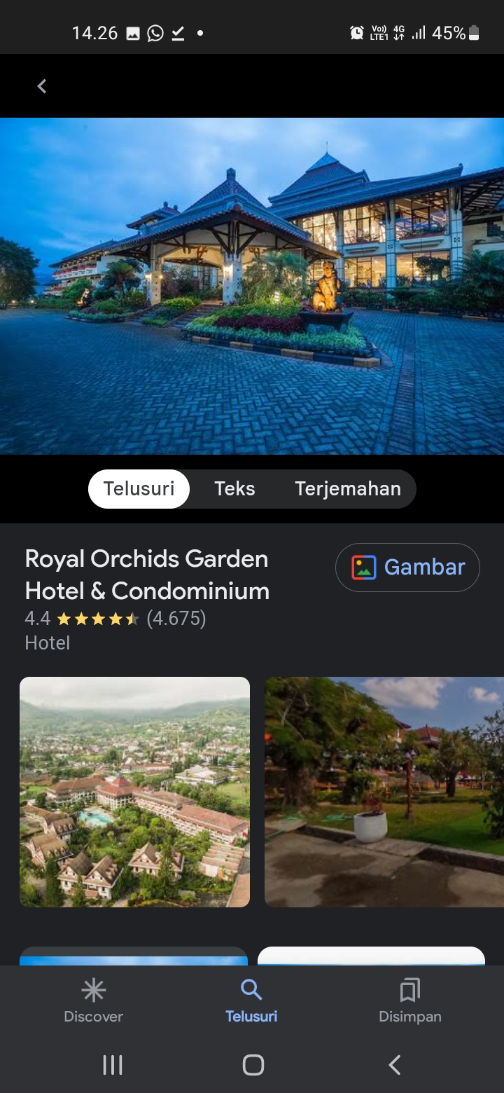 Royal Orchids Garden Hotel & Condominium Salah Satu Penginapan yang Dekat dengan Wisata Pemandian Air Panas Cangar.