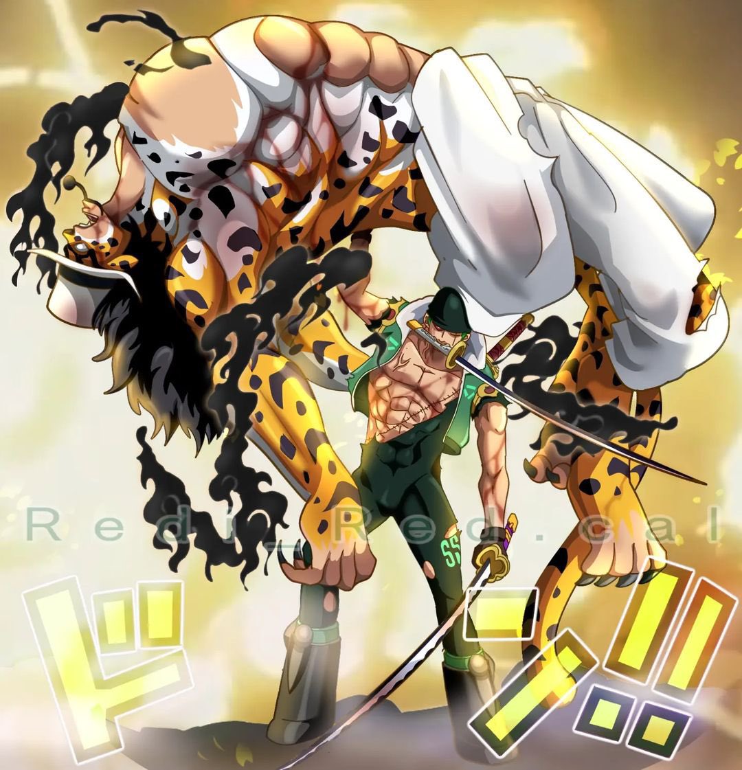 Pertarungan sengit juga ditawarkan oleh Zoro dan Lucci