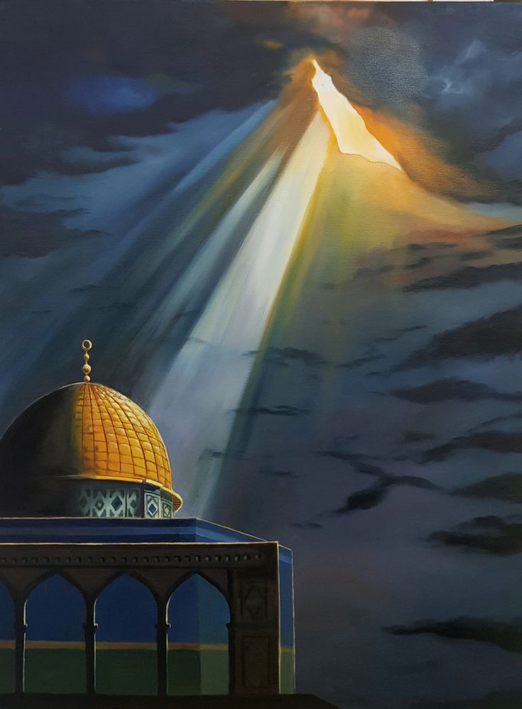 ilustrasi terjadinya Isra Mi