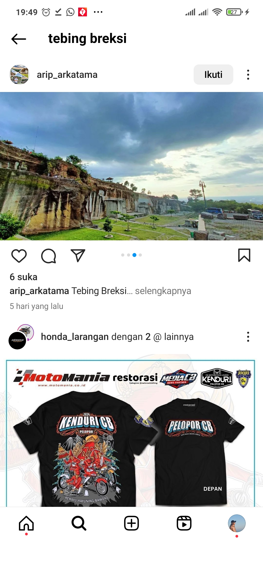 Panorama indah  Tebing Breksi