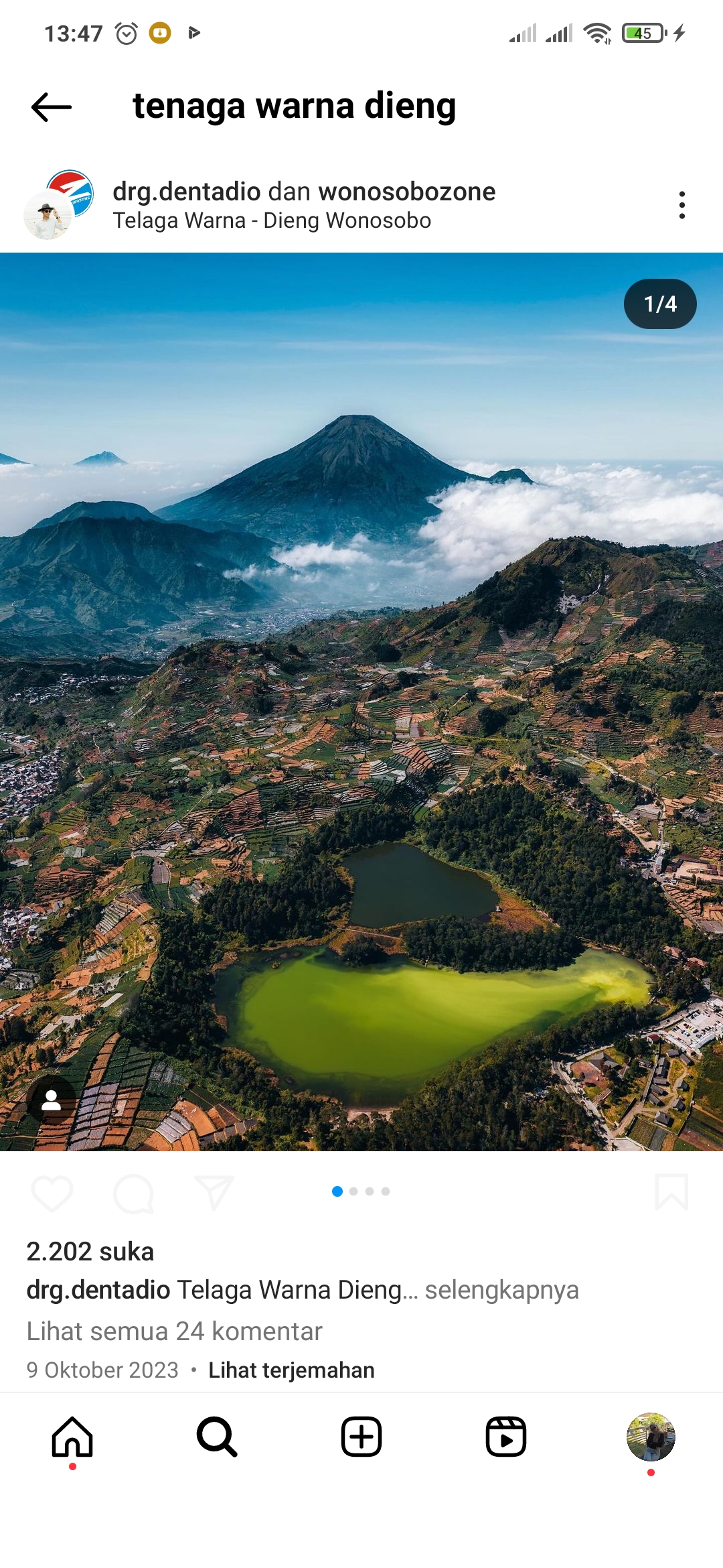 Telaga Warna Dieng Dengan keindahan alamnya yang menawan