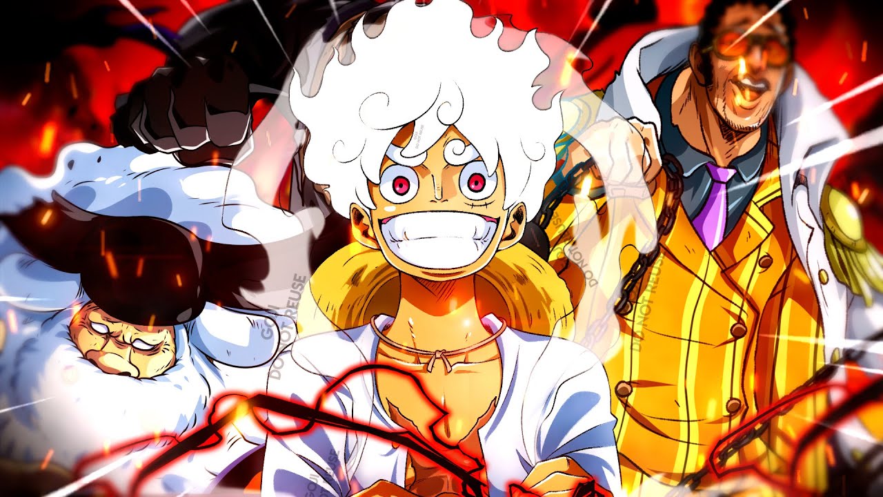 Dari kiri, Satur, Luffy, dan Kizaru akan tampilkan pertarungan epik di One Piece Chapter 1107.